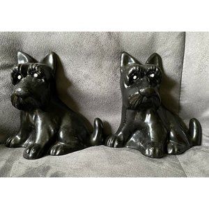 Original HUBLEY Cast Iron Scottie Dog’s Bookends Antique 3lbs 14oz